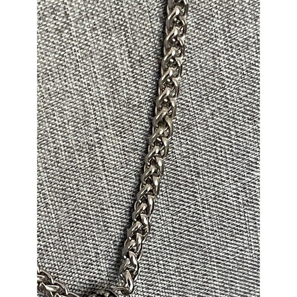 Vintage Chunky Oxidized 18” Unisex Lobster Claw Grecian Pendant Necklace - Picture 6 of 6